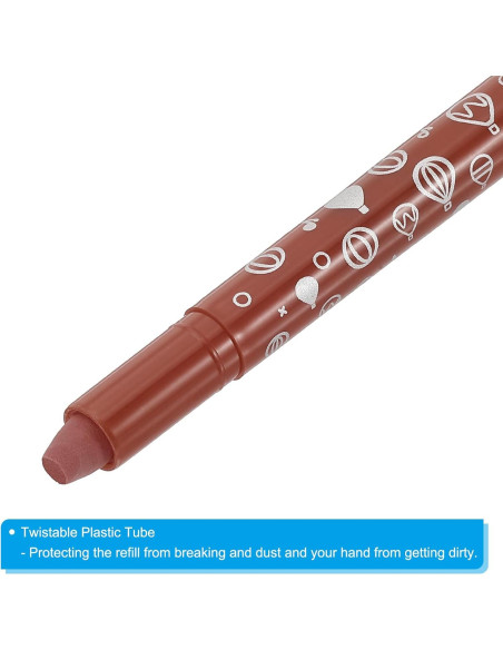 Crayones Acuarelables PATIKIL 12Pcs Lavables Marrón