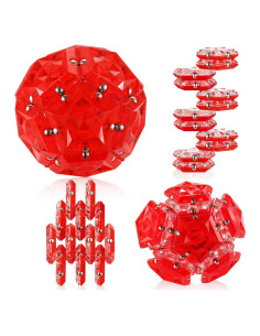 Esfera Magnética RoomyRoc - Set 12 Bolas Magnéticas - Rojo