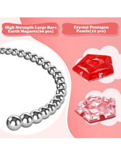 Esfera Magnética RoomyRoc - Set 12 Bolas Magnéticas - Rojo 2