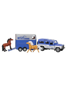 Breyer Granjas Land Rover y Remolque con 2 Caballos 1:32