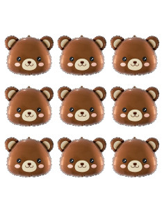Globos de Oso Marrón Finypa 9 Piezas para Fiesta