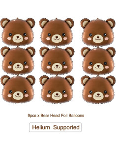 Globos de Oso Marrón Finypa 9 Piezas para Fiesta 2