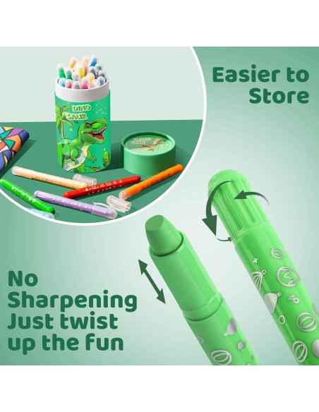 Crayones DreamCandy 24 Colores No Tóxicos para Niños