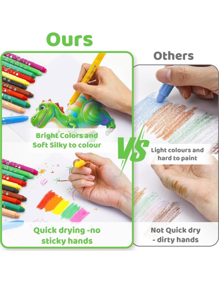 Crayones DreamCandy 24 Colores No Tóxicos para Niños