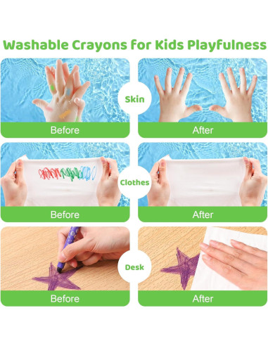 Crayones DreamCandy 24 Colores No Tóxicos para Niños