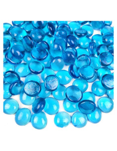 Piedras de Vidrio Azules HappyFiller 1 kg para Decoración