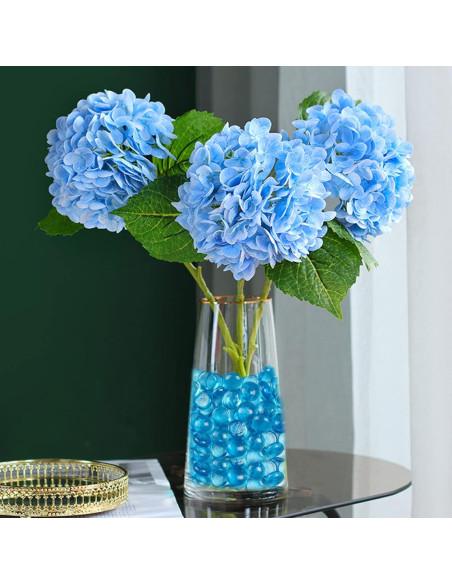 Piedras de Vidrio Azules HappyFiller 1 kg para Decoración