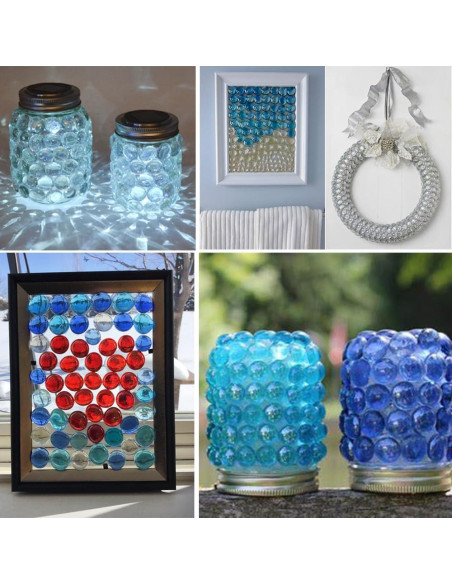 Piedras de Vidrio Azules HappyFiller 1 kg para Decoración