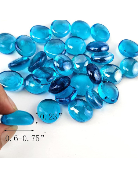 Piedras de Vidrio Azules HappyFiller 1 kg para Decoración