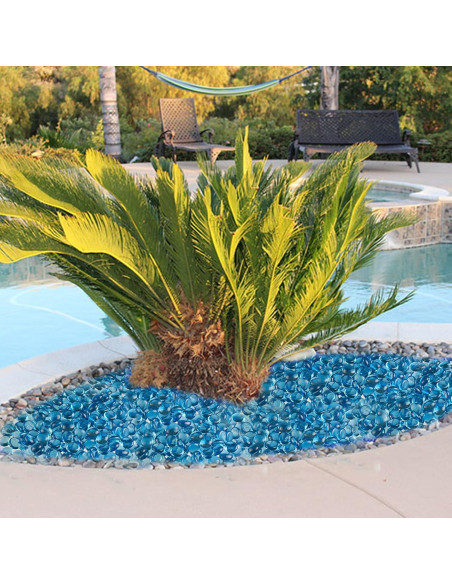 Piedras de Vidrio Azules HappyFiller 1 kg para Decoración