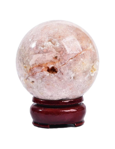 Bola de Cristal Ágata Flor de Cerezo CNYANFEI 60-70mm