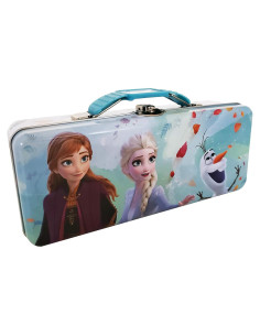 Caja de Lata Azul Frozen 2 La Compañía Tin Box 21.27x8.26cm