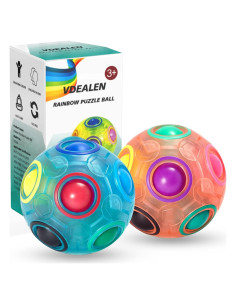 Bola de Rompecabezas Mágica Vdealen 7 cm Arcoíris - 2 Piezas