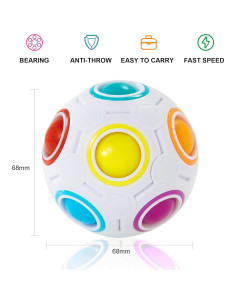 Bola de Rompecabezas Arcoíris Vdealen 7 cm Juguete Fidget 2