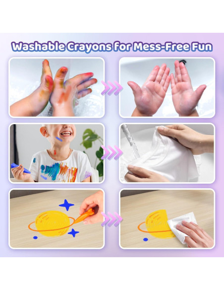 Crayones DreamCandy 36 Colores Lavables para Niños