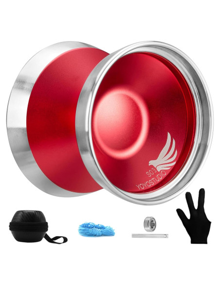 Yoyo Bi-Metal Profesional YOYOSTUDIO S03 Rojo Plata
