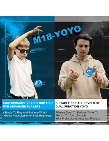 Yoyo WATIEOBOO M18 Profesional con 10 Cuerdas y Estuche