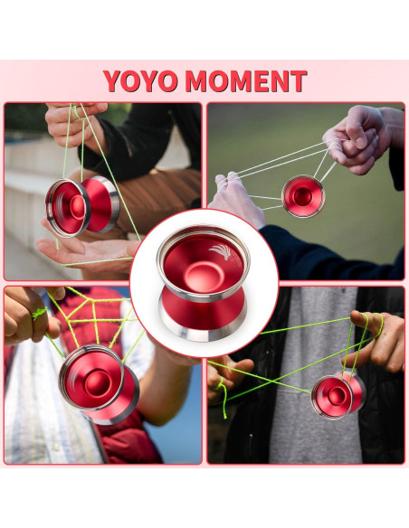 Yoyo Bi-Metal Profesional YOYOSTUDIO S03 Rojo Plata