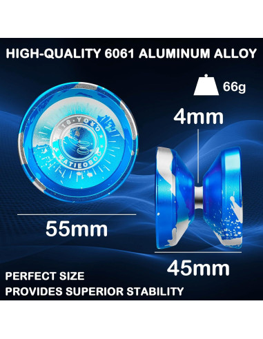 Yoyo WATIEOBOO M18 Profesional con 10 Cuerdas y Estuche