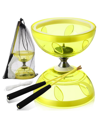 Juego de Diabolo Chino Simgoing Amarillo con Palos y Cuerda