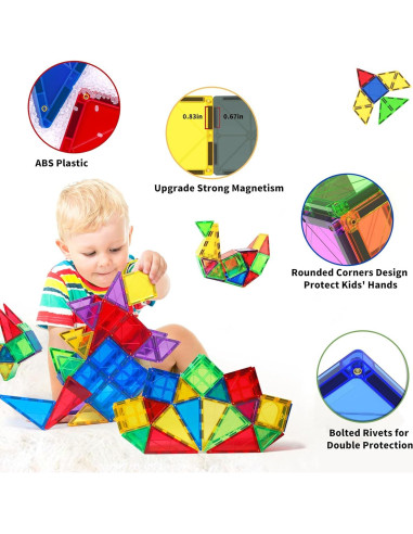 MAGBLOCK Azulejos Magnéticos 66PCS Juguetes Educativos