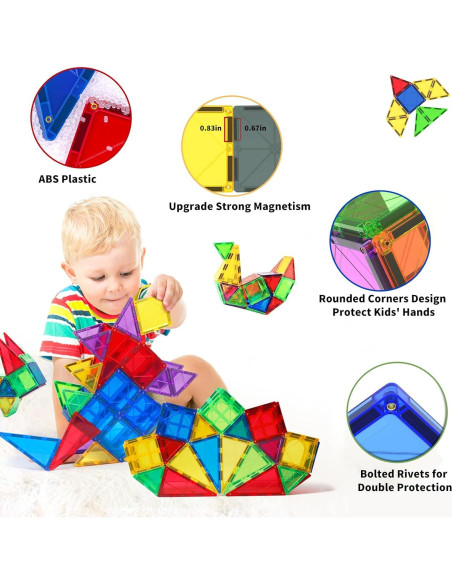 MAGBLOCK Azulejos Magnéticos 66PCS Juguetes Educativos