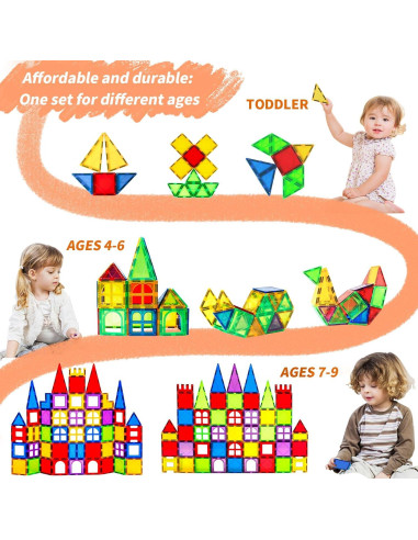 MAGBLOCK Azulejos Magnéticos 66PCS Juguetes Educativos