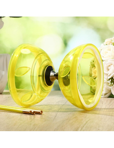 Juego de Diabolo Chino Simgoing Amarillo con Palos y Cuerda