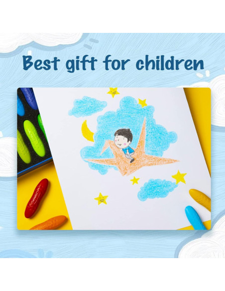 Crayones YPLUS de Cacahuate 24 Colores Lavables No Tóxicos