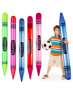 5 Crayones Inflables Gigantes Glimin 109 cm Neón Fiesta