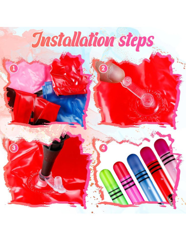 5 Crayones Inflables Gigantes Glimin 109 cm Neón Fiesta