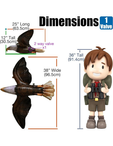 Águila Calva Inflable Jet Creations 96.5 cm Realista