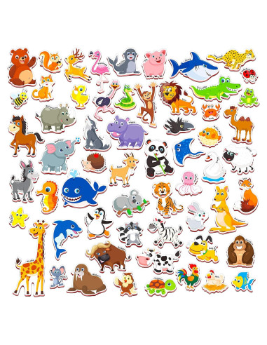 Imán de Animales de Caricatura SpriteGru 60 Piezas Educativo