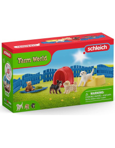 Schleich Perrera Mundo de Granja 13 Piezas Juego Educativo 2