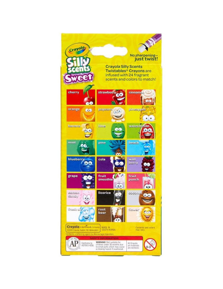 Crayones Aromáticos Crayola Silly Scents 24 Colores