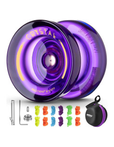 Yoyo K2 Cristal Púrpura para Niños + 12 Cuerdas y Bolsa
