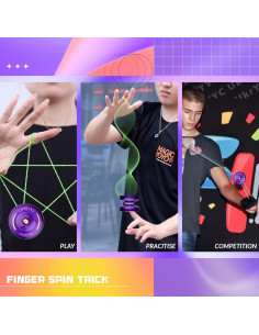 Yoyo K2 Cristal Púrpura para Niños + 12 Cuerdas y Bolsa 2