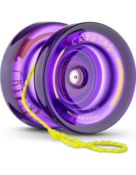 Yoyo K2 Cristal Púrpura para Niños + 12 Cuerdas y Bolsa