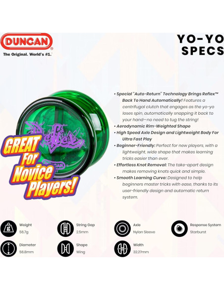 Yo-Yo Duncan Reflex Azul para Principiantes Automático
