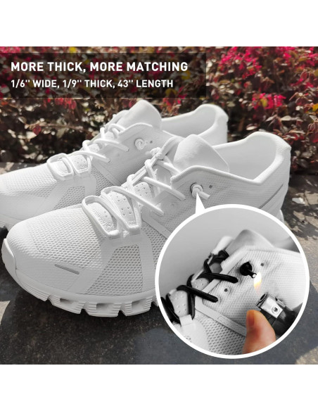 3 Pares de Cordones Elásticos Sin Atar para Zapatillas NDTEZUGT