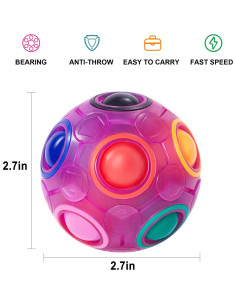 Bola Rompecabezas Antiestrés Vdealen 7cm Color Púrpura 2