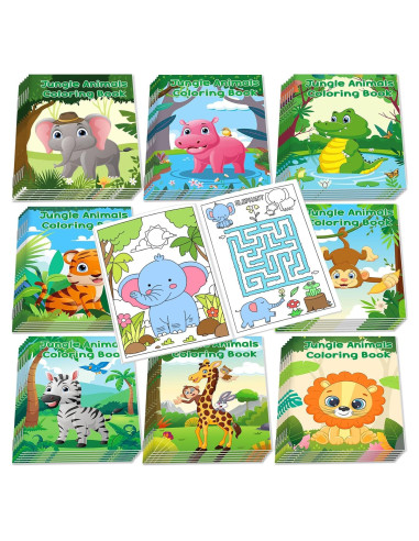 24 Libros para Colorear de Animales de Safari - Lionoble