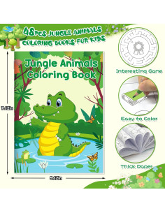 24 Libros para Colorear de Animales de Safari - Lionoble 2