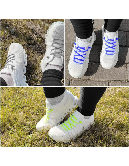 3 Pares de Cordones Elásticos Sin Atar para Zapatillas NDTEZUGT