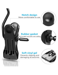 Ganchos para Botas KEYBOO 16 Piezas Antideslizantes Negro Mate 2