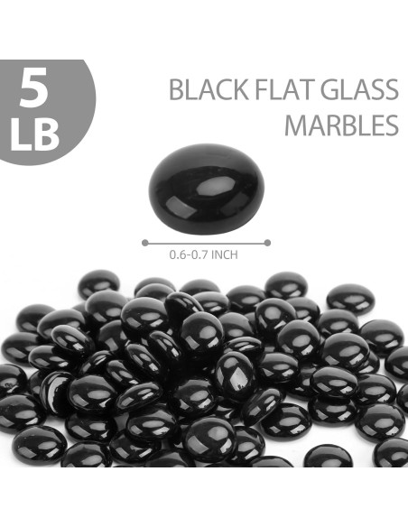 Canicas de Vidrio Plano Negras FUTUREPLUSX 500 Piezas