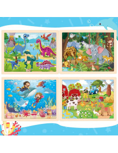 4 Rompecabezas de Madera Duchong para Niños 3 a 6 Años 2