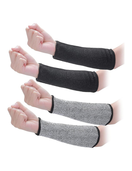 Mangas de Protección para Brazos HPPE - 2 Pares Resistentes a Cortes y Calor