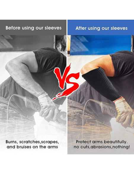 Mangas de Protección para Brazos HPPE - 2 Pares Resistentes a Cortes y Calor