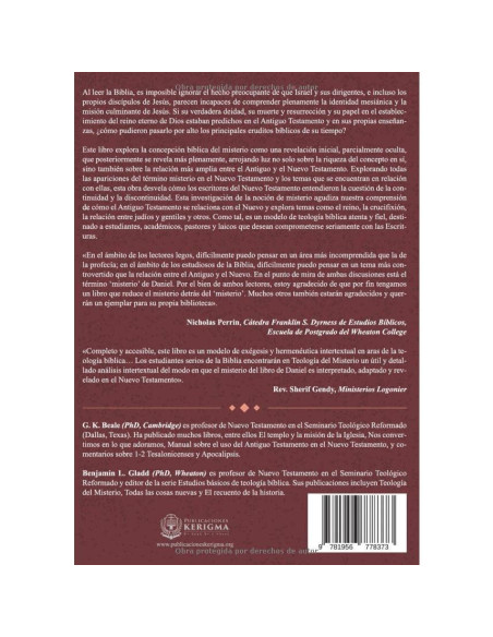 Teología del Misterio: Un Acercamiento Canónico (Spanish Edition)